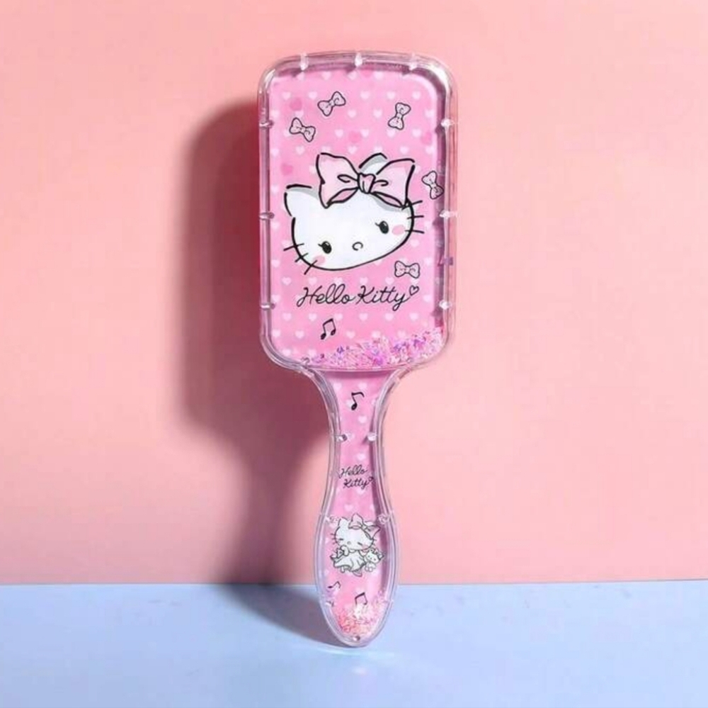 Hello Kitty Pink Hairbrush With Moving Stars